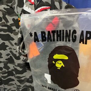 Bathing Ape Shark hoodie green gray camo size 2XL